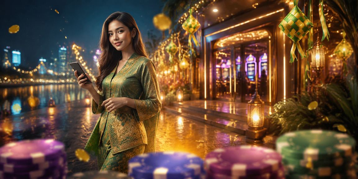 Pemain Malaysia menikmati kasino mudah alih fm885 semasa perayaan Hari Raya